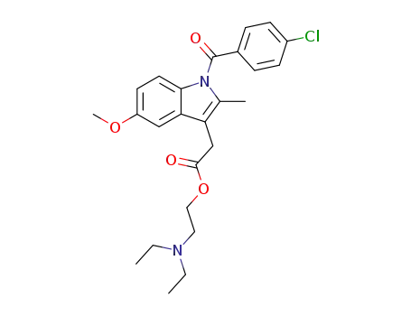 Molecular Structure of 78667-03-5 (2-(diethylamino)ethyl {1-[(4-chlorophenyl)carbonyl]-5-methoxy-2-methyl-1H-indol-3-yl}acetate)
