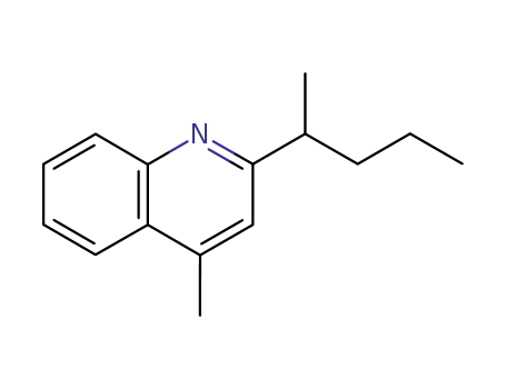 Molecular Structure of 93845-95-5 (Quinoline, 4-methyl-2-(1-methylbutyl)-)