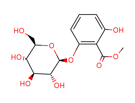Molecular Structure of 108124-75-0 (6-(beta-D-glucopyranosyloxy)-Salicylic acid Methyl ester)