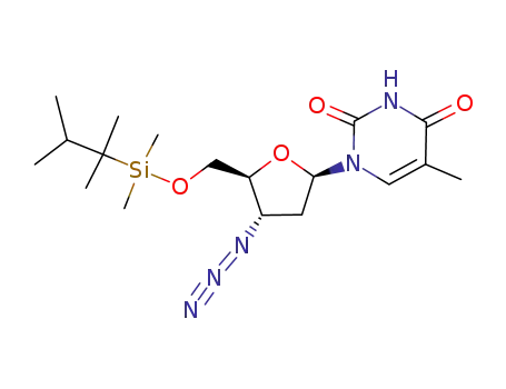Molecular Structure of 123533-06-2 (Thymidine, 3'-azido-3'-deoxy-5'-O-[dimethyl(1,1,2-trimethylpropyl)silyl]-)
