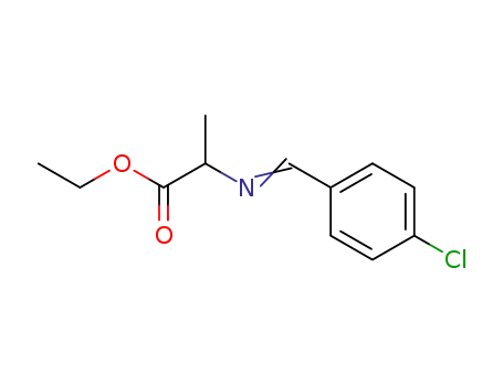 Molecular Structure of 117470-83-4 (Alanine, N-[(4-chlorophenyl)methylene]-, ethyl ester)