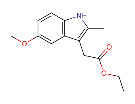 Molecular Structure of 17536-38-8 ((5-METHOXY-2-METHYL-1H-INDOL-3-YL)-ACETIC ACID ETHYL ESTER)
