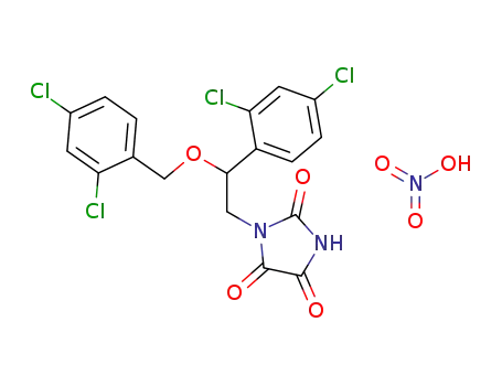 1-[2-(2,4-Dichloro-benzyloxy)-2-(2,4-dichloro-phenyl)-ethyl]-imidazolidine-2,4,5-trione; compound with nitric acid