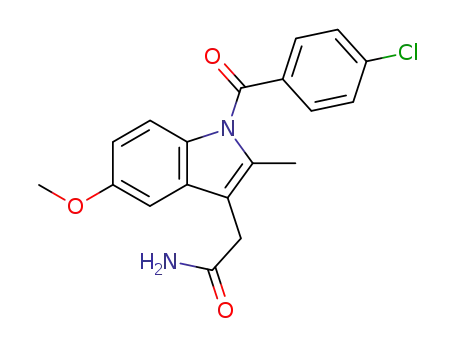Molecular Structure of 6264-33-1 (2-[1-(4-chlorobenzoyl)-5-methoxy-2-methyl-1H-indol-3-yl]acetamide)