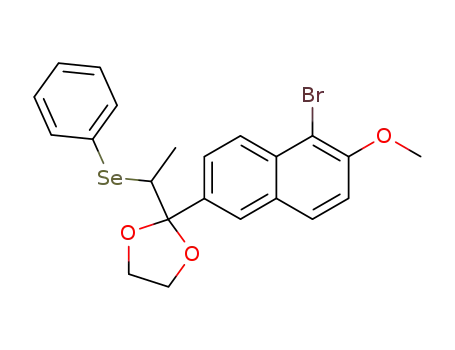 2-(5-Bromo-6-methoxy-naphthalen-2-yl)-2-(1-phenylselanyl-ethyl)-[1,3]dioxolane