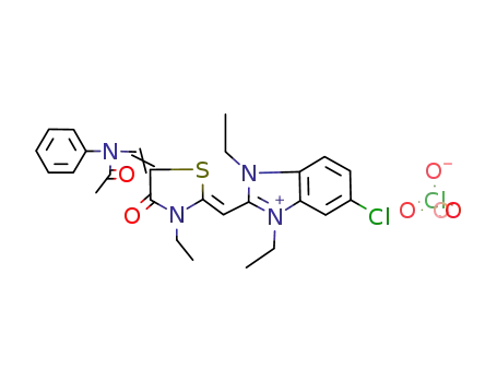 3,1',3'-triethyl-4-keto-5-acetanilinomethylene-5'-chlorothiazolinoimidacyanine perchlorate