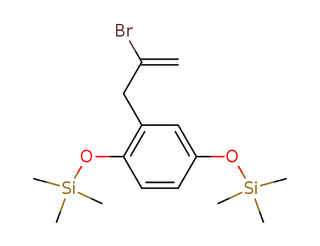 Molecular Structure of 138786-10-4 (Silane, [[2-(2-bromo-2-propenyl)-1,4-phenylene]bis(oxy)]bis[trimethyl-)