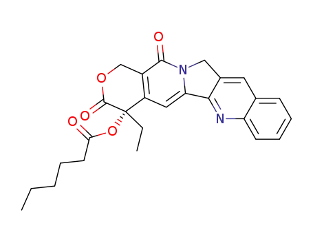 (S)-4-ethyl-4-hexanoyloxy-1,12-dihydro-4H-pyrano[3',4':6,7]indolizino[1,2-b]quinoline-3,14-dione