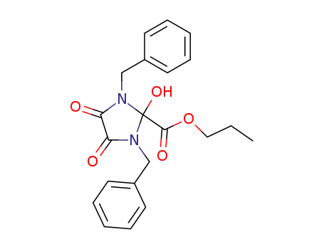 1,3-Dibenzyl-2-hydroxy-4,5-dioxo-imidazolidine-2-carboxylic acid propyl ester