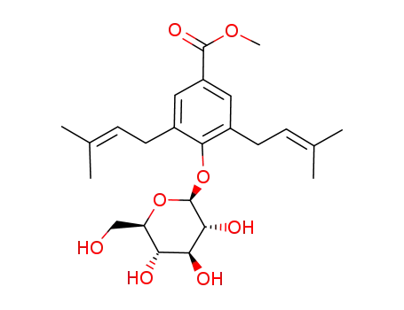 methyl 3,5-bis(3-methyl-2-butenyl)-4-O-(β-D-glucopyranosyl)benzoate