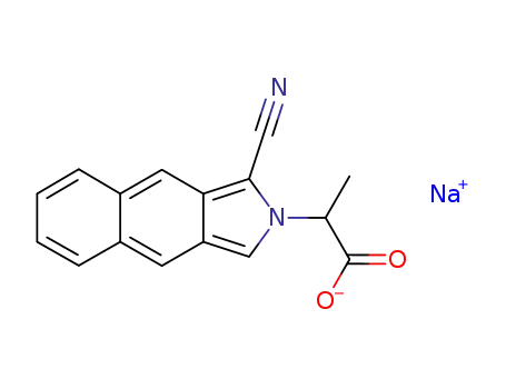 Sodium; 2-(1-cyano-benzo[f]isoindol-2-yl)-propionate