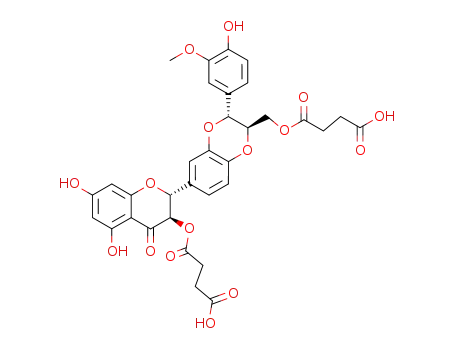silibinin-C-2',3-bis(dihydrogensuccinate)