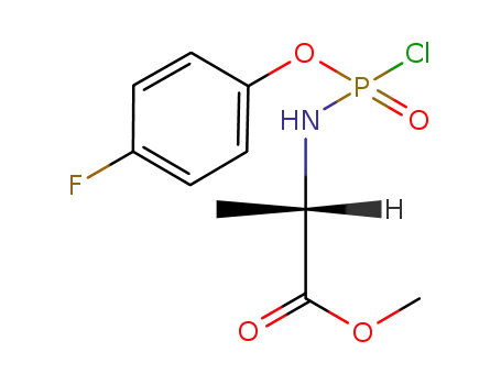 Molecular Structure of 147907-39-9 (L-Alanine, N-[chloro(4-fluorophenoxy)phosphinyl]-, methyl ester)