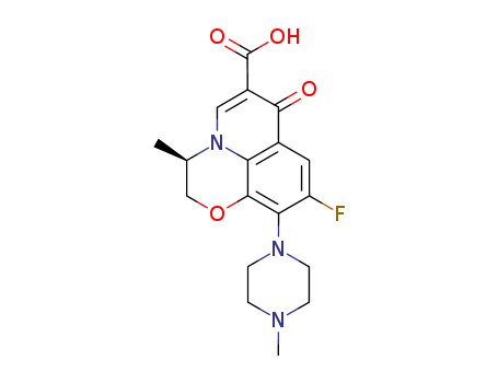 (R)-9-fluoro-3-methyl-10-(4-methylpiperazin-1-yl)-7-oxo-2,3-dihydro-7H-[1,4]oxazino[2,3,4-ij]quinoline-6-carboxylic acid