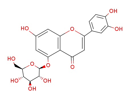 Molecular Structure of 20344-46-1 (Luteolin-5-O-β-D-glucopyranoside)