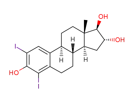 2,4-diiodoestra-1,3,5(10)-triene-3,16α,17β-triol