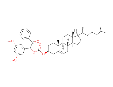 Carbonic acid 1-(3,5-dimethoxy-phenyl)-2-oxo-2-phenyl-ethyl ester (3S,8S,9S,10R,13R,14S,17R)-17-((R)-1,5-dimethyl-hexyl)-10,13-dimethyl-2,3,4,7,8,9,10,11,12,13,14,15,16,17-tetradecahydro-1H-cyclopenta[a]phenanthren-3-yl ester