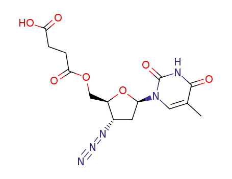 Molecular Structure of 106060-83-7 (Thymidine, 3'-azido-3'-deoxy-, 5'-(hydrogen butanedioate))