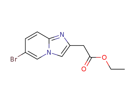 Molecular Structure of 59128-04-0 (Imidazo[1,2-a]pyridine-2-acetic acid, 6-bromo-, ethyl ester)