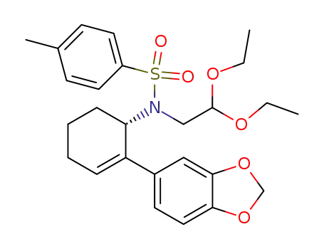 (S)-2-(3,4-methylenedioxyphenyl)-3-[(N-p-tolylsulfonyl)-2,2-diethoxyethylamino]-1-cyclohexene