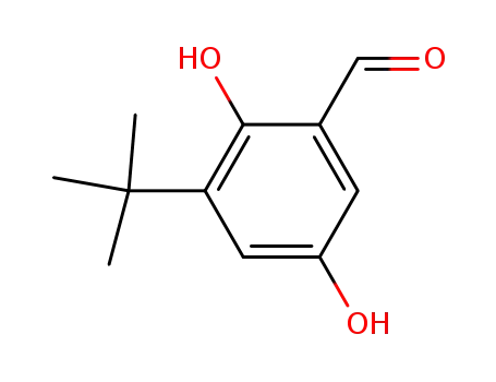 Molecular Structure of 192803-37-5 (3-tert-butyl-2,5-dihydroxy-benzaldehyde)