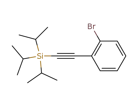 Molecular Structure of 261713-83-1 (Silane, [(2-bromophenyl)ethynyl]tris(1-methylethyl)-)