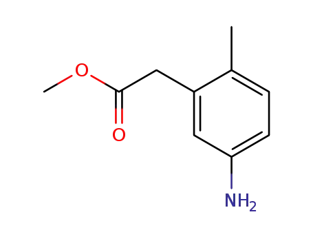 Molecular Structure of 850449-93-3 (METHYL 2-(5-AMINO-2-METHYLPHENYL)ACETATE)