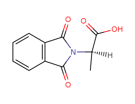 29588-83-8,2H-Isoindole-2-aceticacid, 1,3-dihydro-a-methyl-1,3-dioxo-, (aR)-,2-Isoindolineaceticacid, a-methyl-1,3-dioxo-, D- (8CI);2H-Isoindole-2-acetic acid, 1,3-dihydro-a-methyl-1,3-dioxo-, (R)-;(R)-2-(1,3-Dihydro-1,3-dioxo-2H-isoindol-2-yl)propanoic acid;(R)-2-Phthalimidopropionic acid; N-Phthaloyl-D-alanine; N-Phthalyl-D-alanine;NSC 236670; Phthaloyl-D-alanine