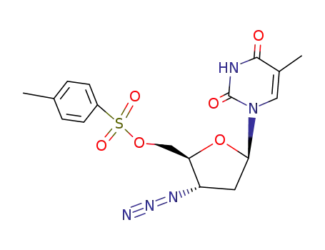 Molecular Structure of 64638-13-7 (Thymidine, 3'-azido-3'-deoxy-, 5'-(4-methylbenzenesulfonate))