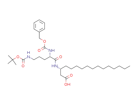 (R)-3-((S)-2-Benzyloxycarbonylamino-5-tert-butoxycarbonylamino-pentanoylamino)-hexadecanoic acid
