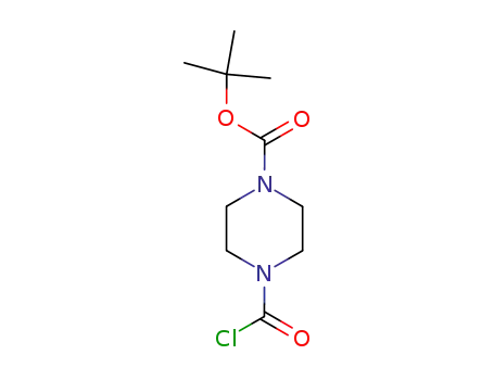 Molecular Structure of 59878-28-3 (4-CHLOROCARBONYL-PIPERAZINE-1-CARBOXYLIC ACID TERT-BUTYL ESTER)