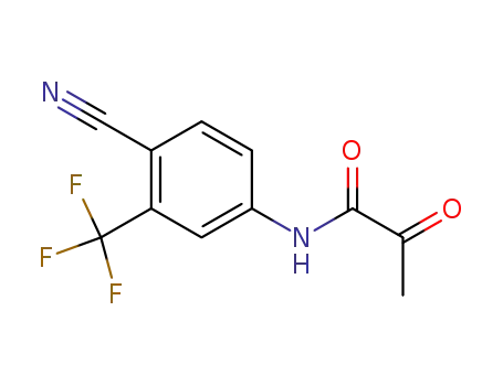 Molecular Structure of 87310-69-8 (N-[4-Cyano-3-(trifluoromethyl)phenyl]-2-oxopropanamide)