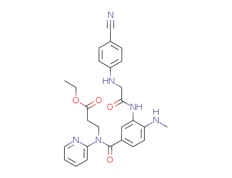 3-({3-[2-(4-cyano-phenylamino)-acetylamino]-4-methylamino-benzoyl}-pyridin-2-yl-amino)-ethyl propanoate