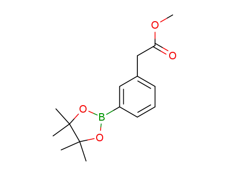 Molecular Structure of 478375-42-7 (Methyl 2-(3-(4,4,5,5-tetramethyl-1,3,2-dioxaborolan-2-yl)phenyl)acetate)