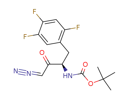 Carbamic acid,
[(1R)-3-diazo-2-oxo-1-[(2,4,5-trifluorophenyl)methyl]propyl]-,
1,1-dimethylethyl ester