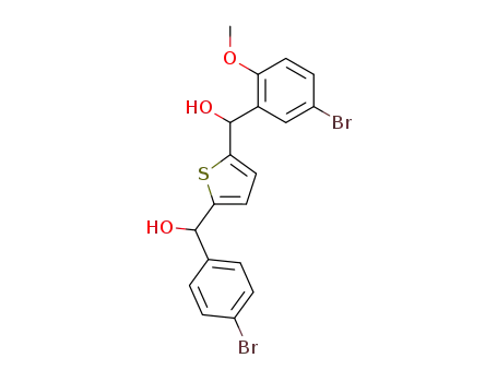 2-[(4-bromophenyl)hydroxymethyl]-5-[(2-methoxy-5-bromophenyl)hydroxymethyl]thiophene