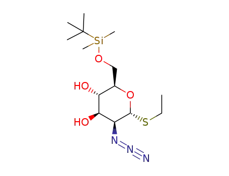 (2R,3S,4R,5S,6R)-5-Azido-2-(tert-butyl-dimethyl-silanyloxymethyl)-6-ethylsulfanyl-tetrahydro-pyran-3,4-diol