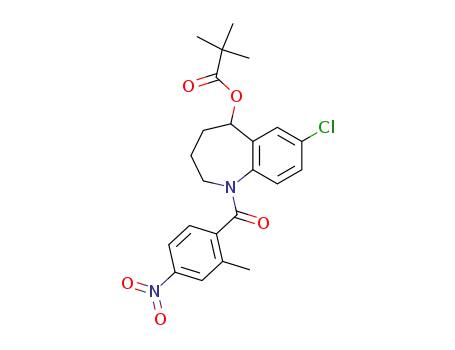 2,2-dimethylpropionic acid 7-chloro-1-(2-methyl-4-nitrobenzoyl)-2,3,4,5-tetrahydro-1H-benzo[b]azepin-5-yl ester