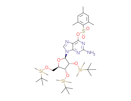 9-{2-deoxy-3,5-bis-O-[(1,1-dimethylethyl)(dimethyl)silyl]-β-D-erythro-pentofuranosyl}-6-{[(2,4,6-trimethylphenyl)sulfonyl]oxy}-9H-purin-2-amine