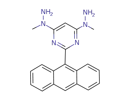 2-(9-anthracenyl)-4,6-bis(1-methylhydrazino)pyrimidine