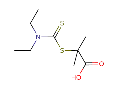 Molecular Structure of 548761-51-9 (Propanoic acid, 2-[[(diethylamino)thioxomethyl]thio]-2-methyl-)