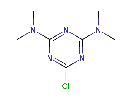 Molecular Structure of 3140-74-7 (N2,N2,N4,N4-TETRAMETHYL-6-CHLORO-1,3,5-TRIAZINE-2,4-DIAMINE)