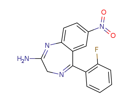 2-amino-5-(2-fluorophenyl)-7-nitro-3H-1,4-benzodiazepine