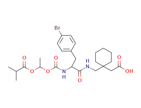 1-{[N-[(α-isobutanoyloxyethoxy)carbonyl]-4-bromophenylalaninyl]-aminomethyl}-1-cyclohexaneacetic acid
