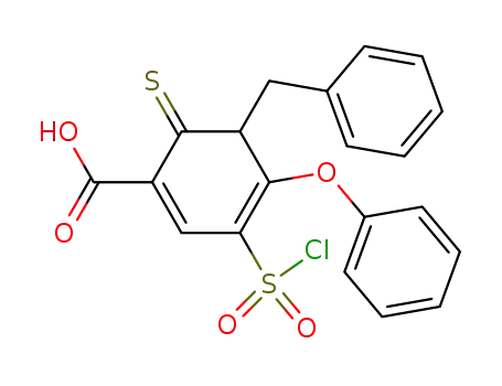 3-benzyl thio-5-chlorosulfonyl-4-phenoxybenzoic acid