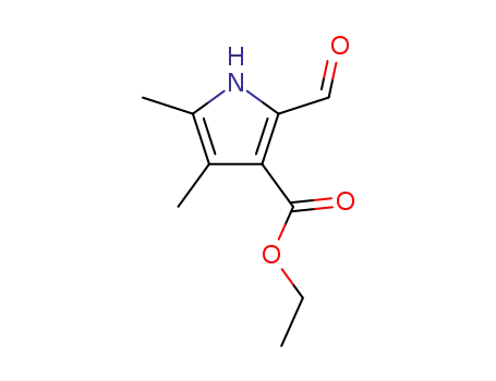 Molecular Structure of 10591-23-8 (2-Formyl-4,5-dimethyl-pyrrole-3-carboxylic acid ethyl ester)