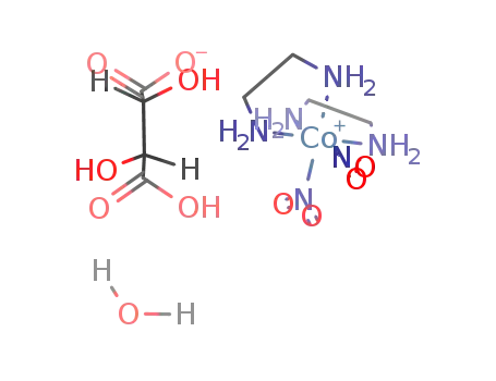 (+)589-(.LAMDA.,δ,δ)-cis-bis(ethylenediamine)dinitrocobalt(III) hydrogen D-tartrate monohydrate