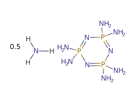 hexakis(amino)cyclotriphosphazene hemiammoniate