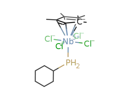 C5(CH3)5NbCl4(PH2C6H11)