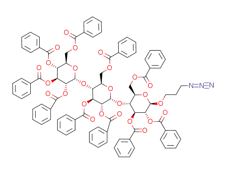 3-azidopropyl 2,3,4,6-tetra-O-benzoyl-α-D-glucopyranosyl-(1->4)-2,3,6-tri-O-benzoyl-α-D-glucopyranosyl-(1->4)-2,3,6-tri-O-benzoyl-β-D-glucopyranoside